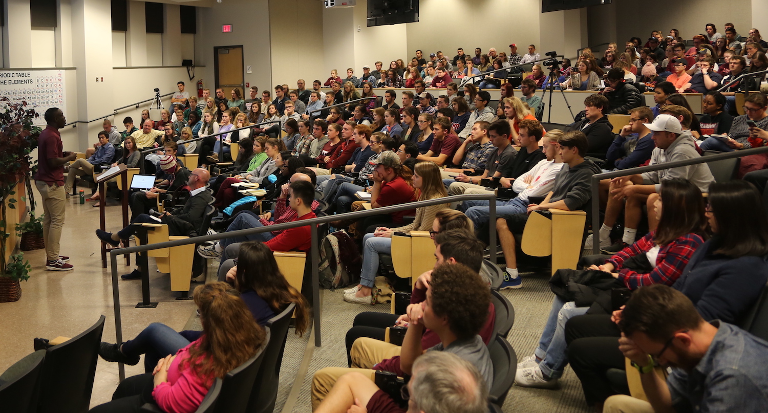 image of students in a lecture